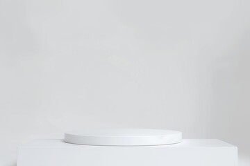 Sticker - Minimalist white display platform