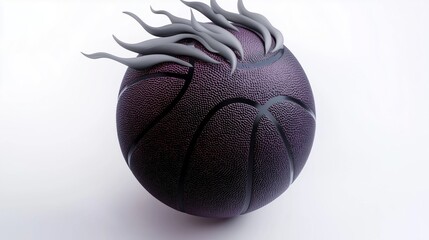 Wall Mural - A Creative Interpretation of a Basketball with Unique Features