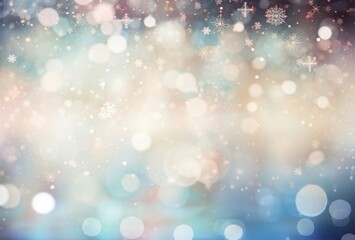 Poster - Winter snowflakes bokeh festive background