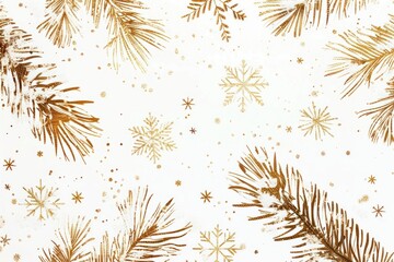 Sticker - Golden festive winter holiday illustration