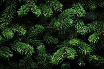 Sticker - Lush evergreen pine tree branches