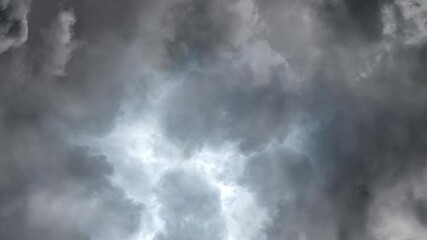 Wall Mural - dark thunder clouds and dramatic storms