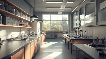 Wall Mural - Laboratory 3D