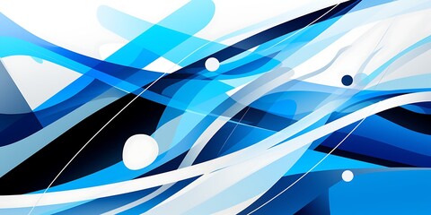 Wall Mural - A minimalist vector abstract design with bold, angular lines representing speed or movement.