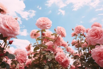 Poster - Rose sky outdoors blossom.