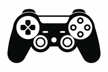 Joystick silhouette vector icon, Game controller art illustration