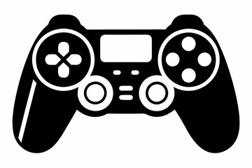 Joystick silhouette vector icon, Game controller art illustration