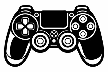 Joystick silhouette vector icon, Game controller art illustration