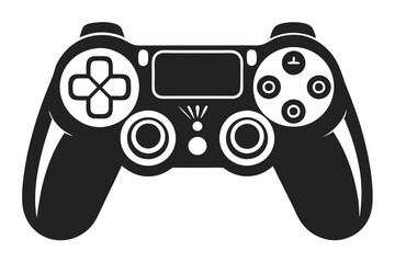 Joystick silhouette vector icon, Game controller art illustration