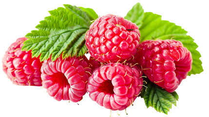 Wall Mural - Raspberry Fruit isolated on transparent background, PNG