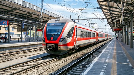 Modern passenger electric train 