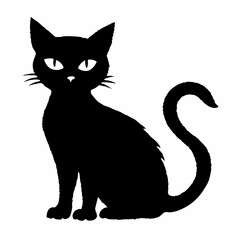 halloween cat vector  silhouette