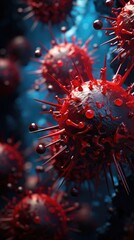 Canvas Print - close up of virus  