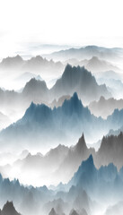 Canvas Print - mountains and clouds