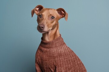 Poster - Dog in brown sweater