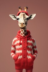 Wall Mural - Giraffe sweater mammal animal.