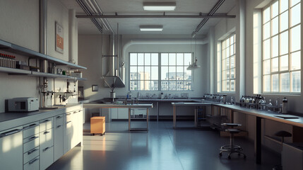 Wall Mural - Laboratory 3D