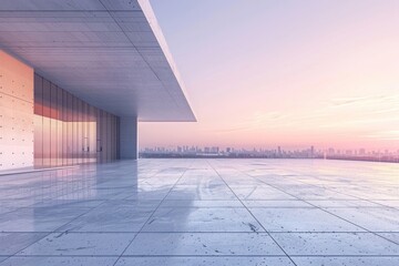 Wall Mural - Modern architecture with cityscape view