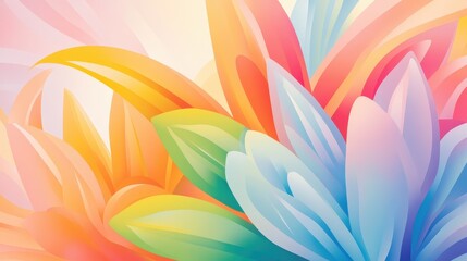 Wall Mural - A colorful flower with a bright green stem