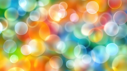 Wall Mural - Vibrant multicolor bokeh background for festive occasions