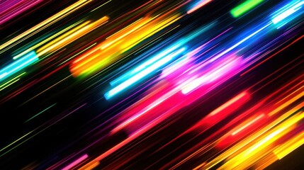 Wall Mural - Vibrant abstract colorful light streaks background