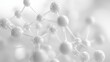 © Ailee Tian - Clean and minimal background with crystal white molecular structure.