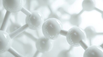 clean and minimal background with crystal white molecular structure.