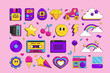 © Macrovector - Y2K 90s retro elements set collection