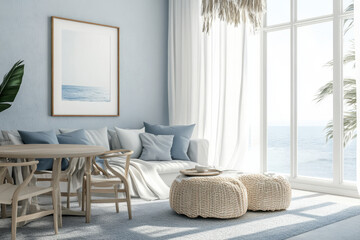 Wall Mural - Coastal Living Room.