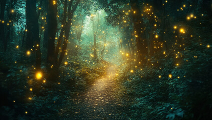 Wall Mural - Enchanted Forest Path.