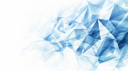 Sticker - A blue and white abstract image with a lot of triangles