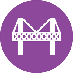 Poster - Bridge glyph circle icon