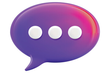 Wall Mural - Isolated blue purple speech bubble chat vector conversation icon