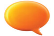 © Nano - Isolated yellow orange speech bubble chat, vector conversation icon