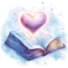 Canvas Print - Bible Love Heart.