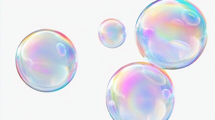 A series of colorful bubbles floating in the air