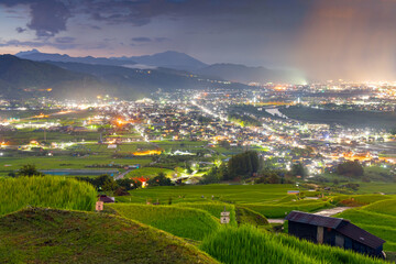 obasute, nagano, japan rice terraces