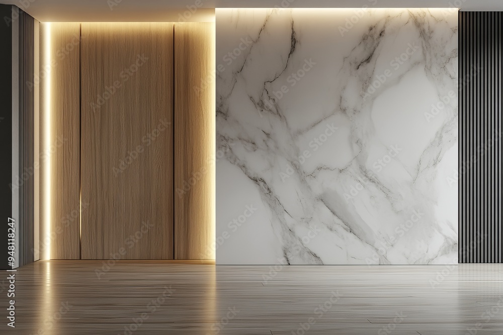 Minimalist home interior design of a modern entrance hall with big ...