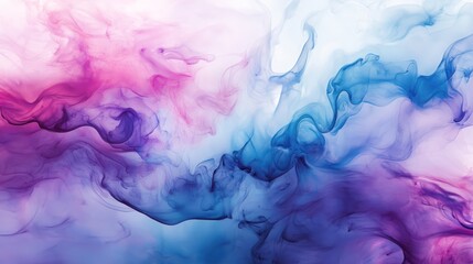 Wall Mural - Abstract colorful smoke background with swirls of pink and blue hues.