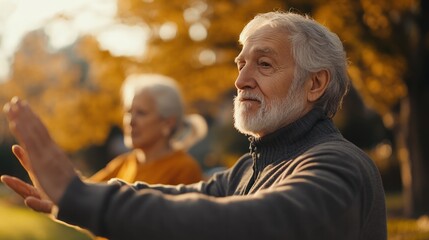 A scene focused on the elderly, showing the importance of maintaining a healthy body structural system to prevent injuries and support mobility.