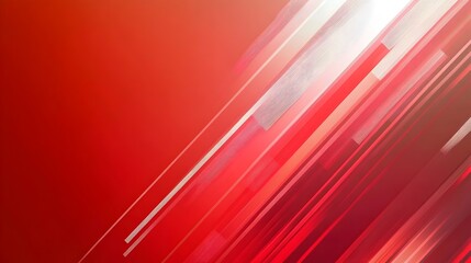 Canvas Print - Striking Crimson Abstract Motion Blur Background with Luminous Geometric Patterns