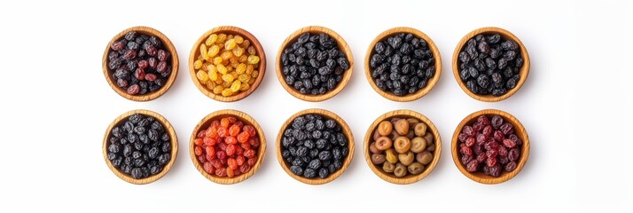 Raisin grain in bowl closeup view