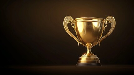 champion golden trophy for winner background. success and achievement concept. sport and cup award t
