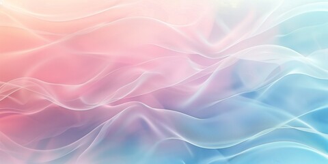 Canvas Print - Abstract background with wavy elements and soft pink-blue shades, blurring and gradient transitions, gentle textures, smooth forms.