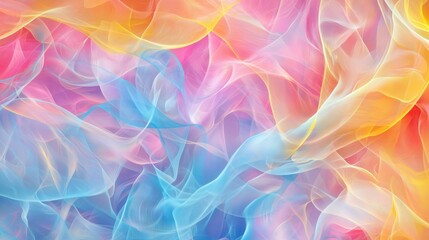 Wall Mural - An Ethereal and Captivating Abstract Digital of Swirling Patterns and Vibrant Colors