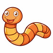 © johndaly - Worm smiling and crawling stock illustration