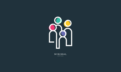 diversity people team family colourful logo vector icon symbol