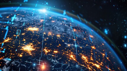 Digital Earth - Global Network Concept