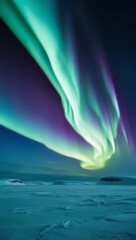 Wall Mural - northern lights illuminating the frozen arcti background art design backdrop