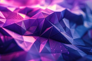 Poster - Abstract purple and pink bokeh with geometric shapes. Background image of geometric shape texture reflecting pink and purple. Digital background for technology design and print. Technology. AIG51.